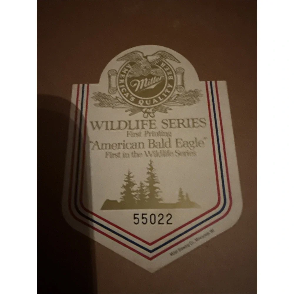 Vintage Miller High Life Bald Eagle Mirror Sign – Wildlife Series – Framed – USA